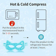 Cooling & Heating Eye Mask - Hot/Cold Use for Puffy Eyes, Headaches, Migraines, Sinus & Dark Circles (2 packs blue) - Prod...