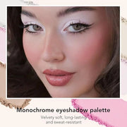 Monochrome Matte Eyeshadow Makeup Palette, Highly Pigmented Light Nude Eyeshadow Palette, Matte Pressed Powder Eye shadow ...