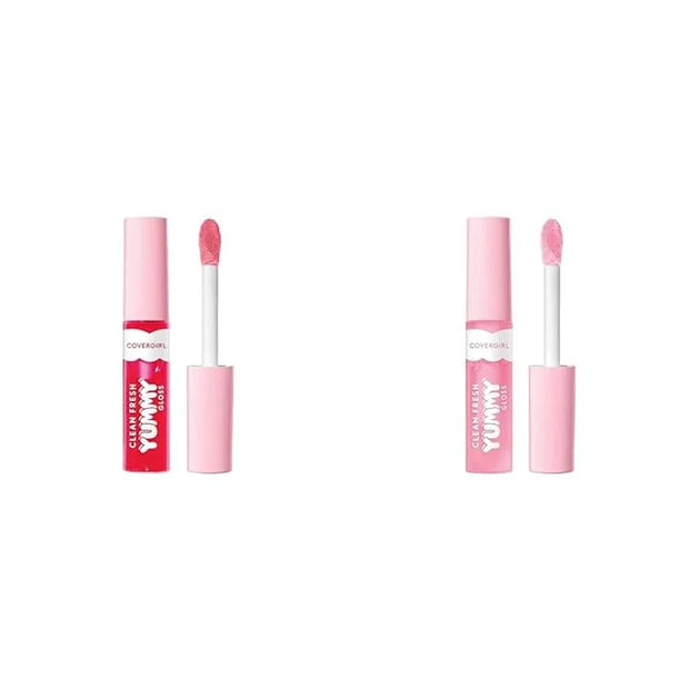 COVERGIRL Clean Fresh Yummy Gloss Lip Gloss 2-Pack - My Strawbooty & Sugar Poppy Sheer Shades - Product Image