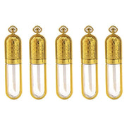 5 Pcs 3ml Lip Gloss Tubes Empty Refillable Lip Balm Bottles Vials Containers with Lip Brush for DIY Lipstick Lip Gloss Sam...