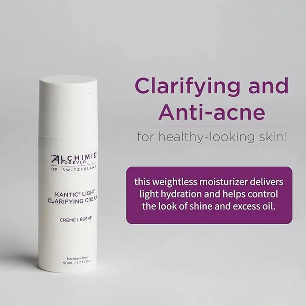 Alchimie Forever Kantic Light Clarifying Cream Benzene-Free Clears Blemish & Acne Prone Skin, Anti Aging Facial Moisturize...