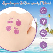 80 Pcs UV Stickers for Sunscreen, Sunscreen Stickers Reapply Reminder Know When to re-Apply Sunscreen, UV Detection Sticke...
