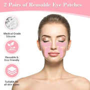 2 Pairs Under Eye Patches Silicone - Reusable Eye Patches, Eye Wrinkle Patches, Under Eye Mask, Plump Fine Lines & Wrinkle...