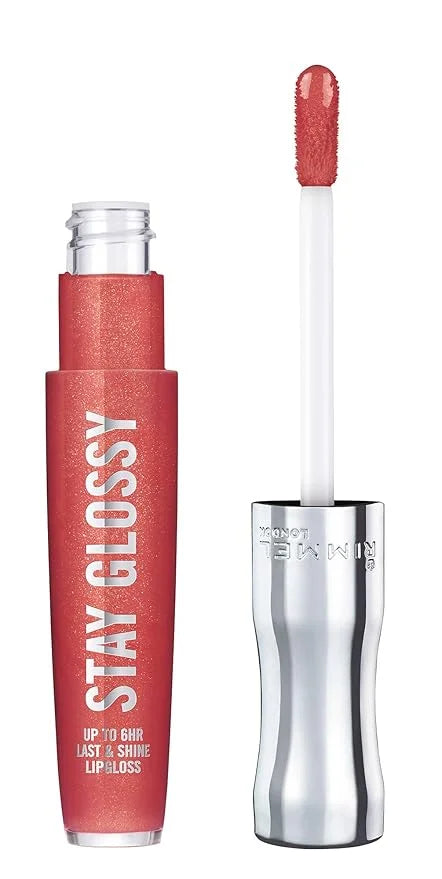 Rimmel Stay Glossy Lip Gloss Bundle - 640 All Day Seduction & 030 Cake for Breakfast, 18oz Each - Product Image