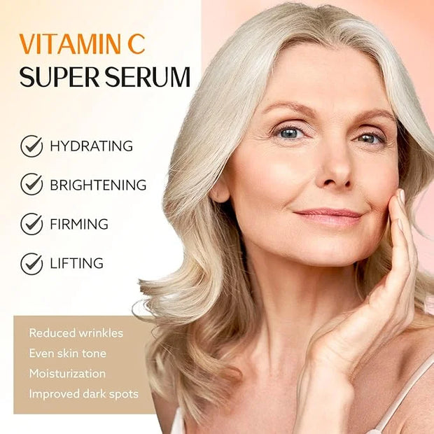 ANSDUR Super Vitamin C Serum for Women over 70: Hyaluronic Acid Serum for Face, Dark Spot Remover and Wrinkle Reduction - ...
