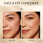 Mineral Sunscreen Eye Cream, 3-in-1 Anti-Aging Sunscreen Under Eye Treatment Cream, SPF 35, Mineral Concealer for Smooth E...