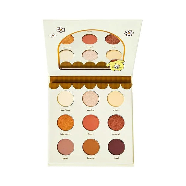 The Crème Shop x Sanrio Pompompurin Golden Dream Eyeshadow Palette: 9 Shades Matte Shimmer Metallic Extended Wear Pigmente...