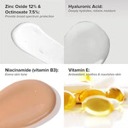 DRMTLGY Anti-Aging Tinted Moisturizer with SPF 46. Universal Tint. All-In-One Light Coverage Sheer Tinted Face Sunscreen w...