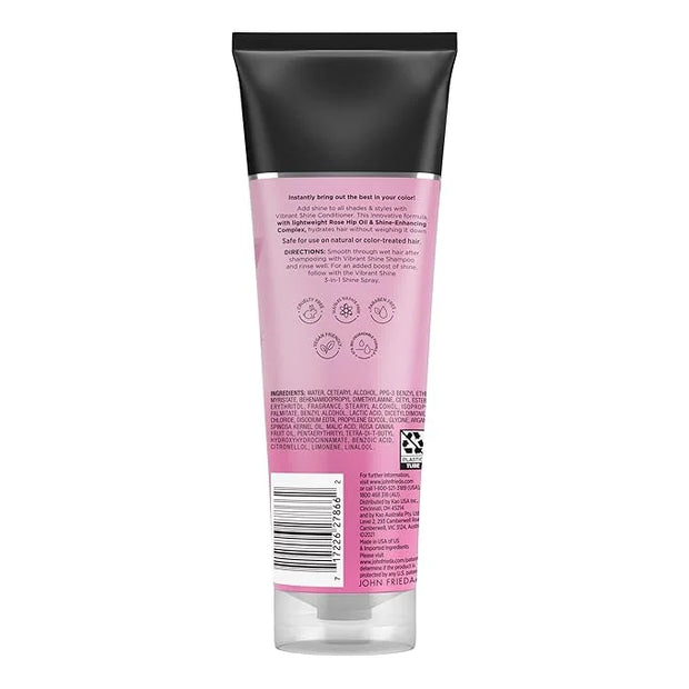 John Frieda Vibrant Shine Shampoo, Hydrating Conditioner with Rosehip Oil for Glossy & Shiny Hair, Enhances Shine for Radi...