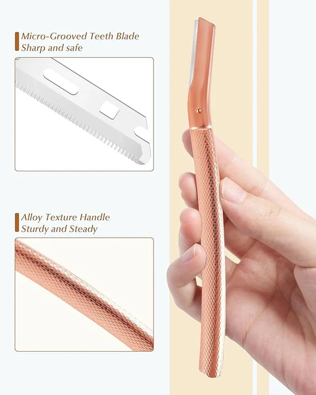 Dermaplaning Tool for Face Professional, Facial Razors for Women Face with 20 Blade Refills, Eyebrow Razor for Women and M...