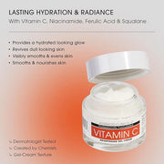 Advanced Clinicals Brightening Vitamin C Body Cream + Potent Vitamin C Face Moisturizer Gel Cream 2pc Skincare Set For Wom...