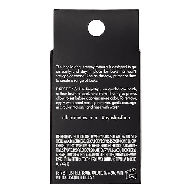 e.l.f. No Budge Cream Eyeshadow, 3-in-1 Eyeshadow, Primer & Liner With Crease-Resistant Color & Stay-Put Power, Vegan & Cr...