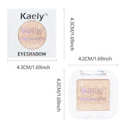 Kaely Pressed Single Eyeshadow Makeup, Light Nude Brown Shimmer Highly Pigmented Monochrome Eye Shadow Palette, Waterproof...