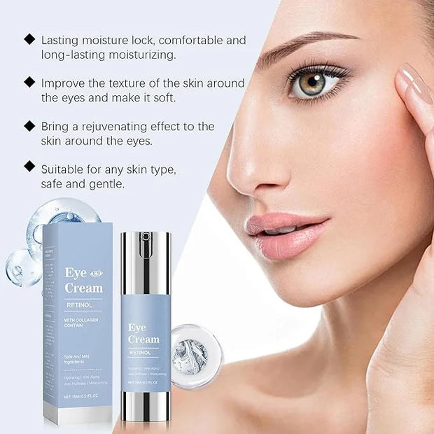 Retinol Under Eye Cream, Anti-aging Eye Cream for Eye Bags, Retinol Eye Cream for Dark Circles, Puffiness and Wrinkles, Su...