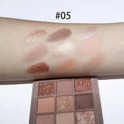 Eye Shadow Palette Makeup,9 Colors Gold Matte Shimmer Vegan Eyeshadow,Highly Pigmented Long Lasting Waterproof Naturing-Lo...