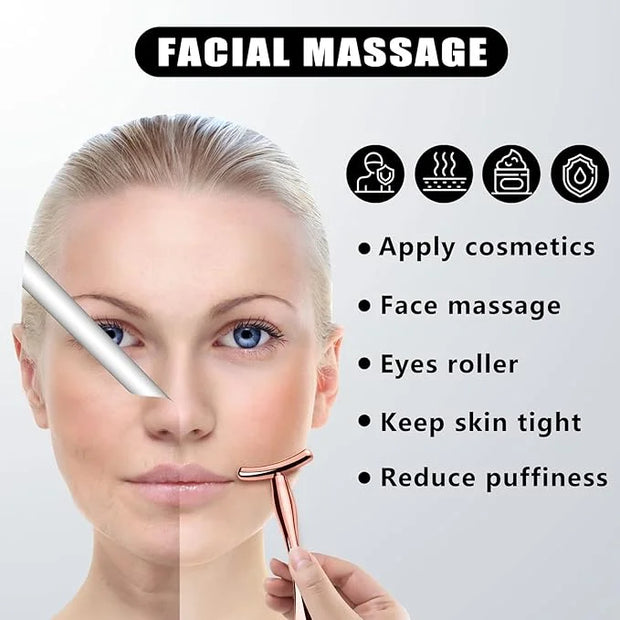 KOIBITO 3 PCAK Cooling Metal Facial Massage Stick, Eye Cream Applicator Wand, Gua Sha Scraping Tool Set, Reduce Puffiness ...
