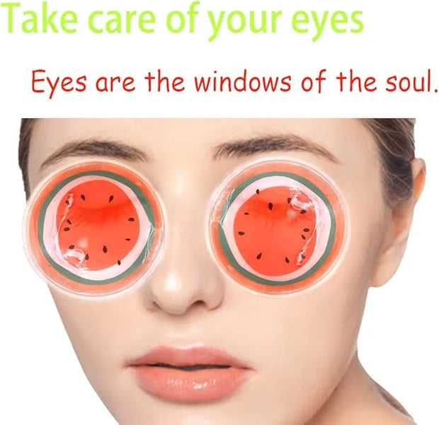 Reusable Gel Eye Ice Pack, Round Eye Cold Pads, Cooling Eye Masks for Eye Strain, Eye Swelling, Eye Redness, Puffy Eyes, D...