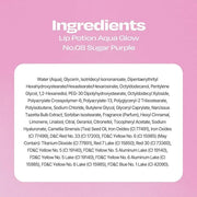 Lip Potion Aqua Glow No.8 Sugar Purple | Hydrating, Non-Sticky Gloss with Sheer Radiance | 0.3 Oz - Product Image