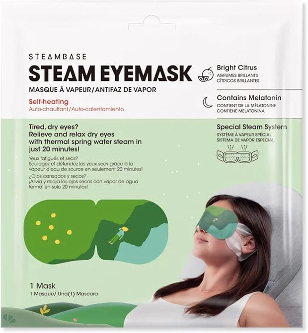 Epielle Steam Eye Mask Pack of 12 for Dry Eyes and Puffiness Helping Sleep with Melatonin Steam Moisture Self Heated from ...