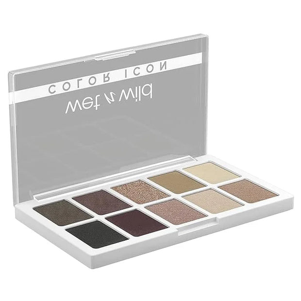 wet n wild Color Icon 10-Pan Eyeshadow Makeup Palette, Brown Nude Awakening, Long Lasting, Shimmer, Metallic, Glittery, Ma...