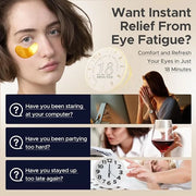 Under Eye Patches for Puffy Eyes,Dark Circles,Wrinkles & Eye Bags-Day & Night Eye Mask Gel Set with Collagen & 24K Gold,Id...