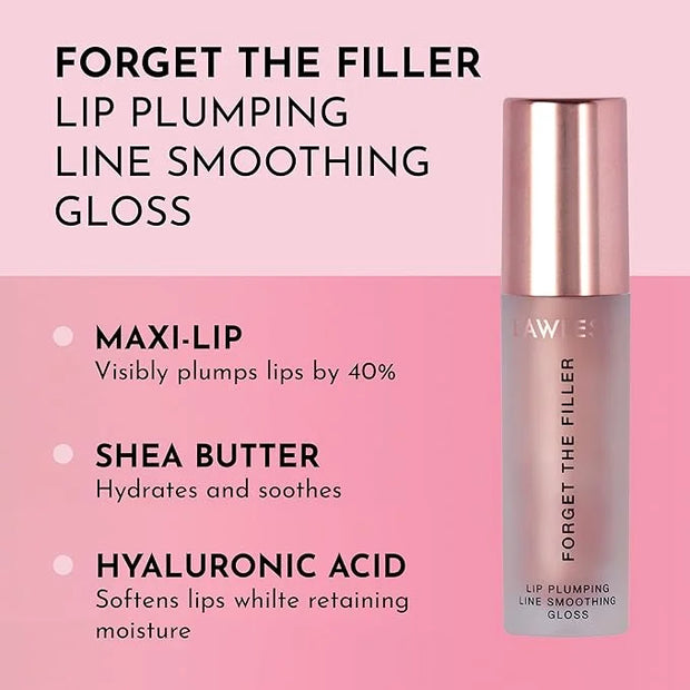 Forget the Filler Lip Plumping Line Smoothing Gloss - Candy Sky - Premium Volumizing Lip Gloss with Natural Ingredients De...