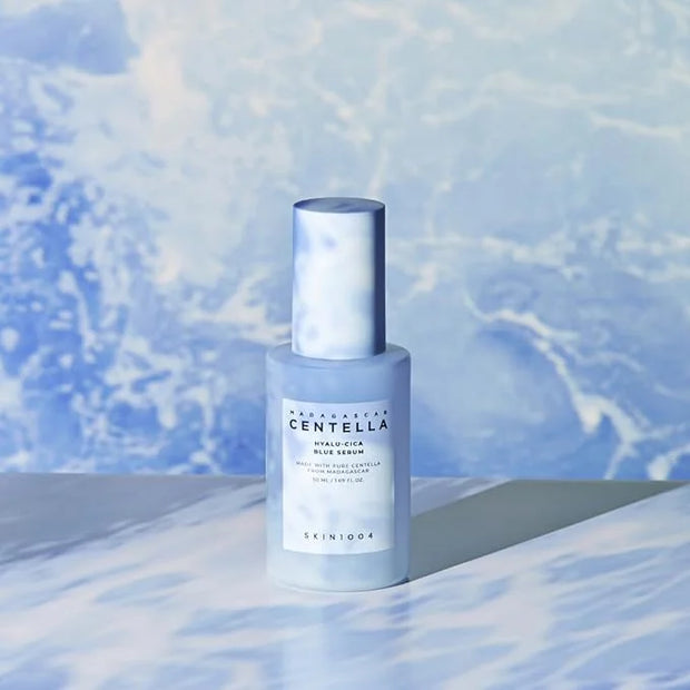SKIN1004 Hyalu-CICA Blue Serum 1.69 fl.oz, 50ml, 5 Layer Hyaluronic Acid Cica Niacinamide, Hydrating and Refreshing Multi-...