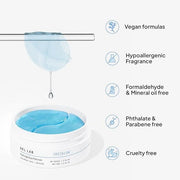 REGLOW Hyaluronic Acid & Caffeine Under Eye Gel Patches – Korean Hydrating Eye Mask for Wrinkles, Dark Circles, and Puffin...