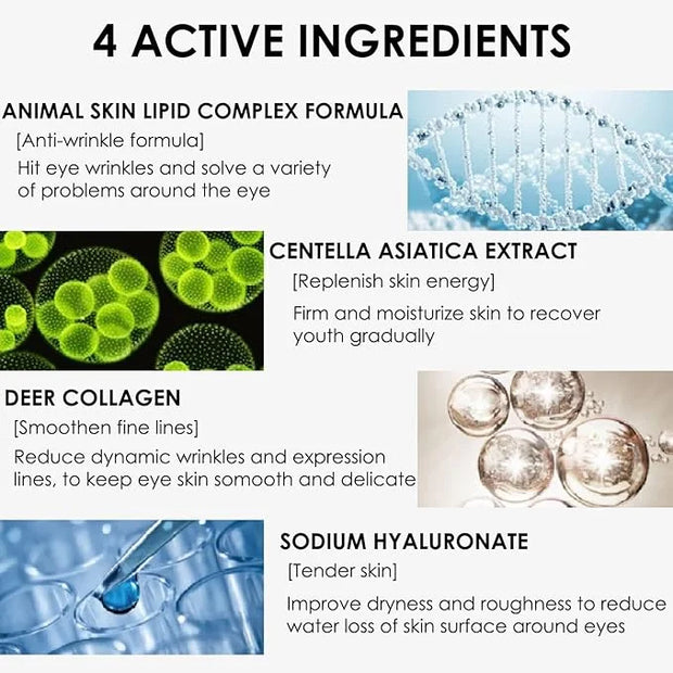 Magic Eye Cream, Instantly Remove Under Eye Bags Wrinkles Puffiness Dark Circles and Fine Lines, Anti Aging Eye Cream for ...