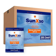 Sun X 50 SPF Individual Sunscreen Packets Travel Size - Pack of 300 Paraben, Oxybenzone, & White Cast Free Broad Spectrum ...