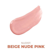 Beauty For Real Lip Gloss + Shine, Nudist - Beige Nude Pink - Non-Sticky Plumping & Hydrating Gloss - Light & Mirror In Ca...