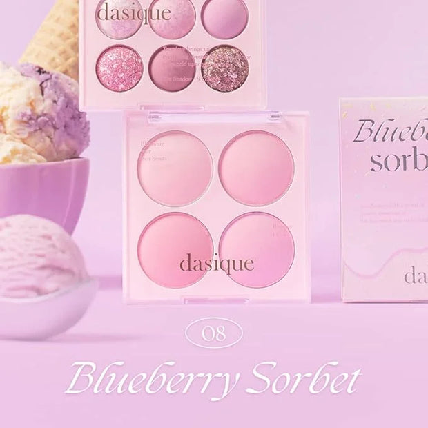 Dasique Blending Mood Cheek #08 Blueberry Sorbet | 4 Blendable Shades in Lightweight Smooth Powder | Vegan | Blush - Produ...