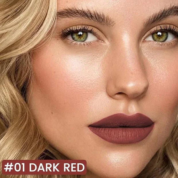 evpct Longwear Liquid Lip Liner Stain Marker Pen Long Lasting Waterproof, Dark Red Matte Semi Permanent 24 Hour Lip Liner ...
