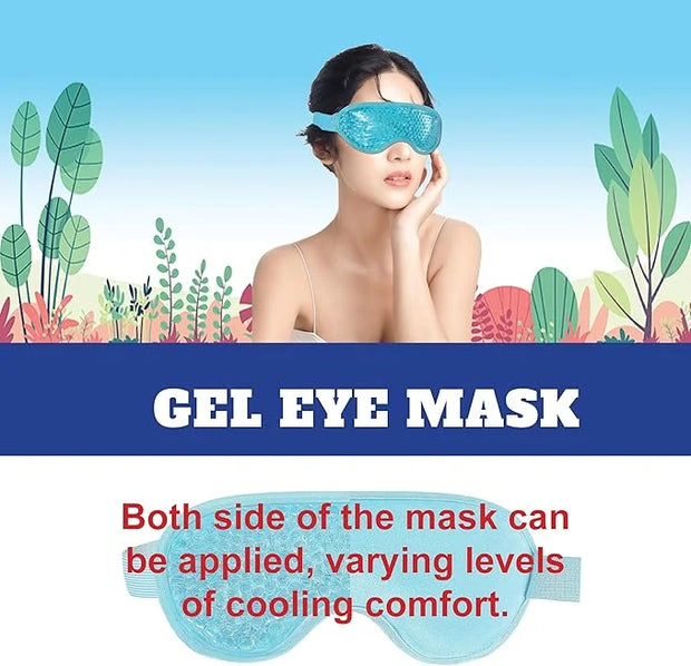 USA Merchant - Cold & Hot Eye Mask Gel Bead Mask for Dry Eyes, Dark Circles, Stress Relief, Migraines, Eye Ice Pack, Reusa...