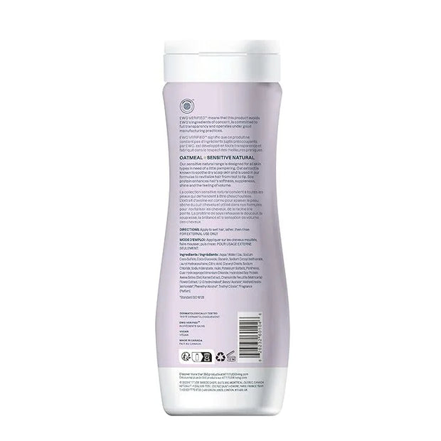 ATTITUDE Hair Shampoo for Sensitive Dry Scalp, EWG Verified, Soothing Oat, For Thin Hair, Naturally Derived Ingredients, V...