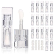 COSIDEA 18pcs Empty 6ml Square Clear PETG lip gloss tubes big deo foot wand lipgloss tube container for lip oil - Product ...