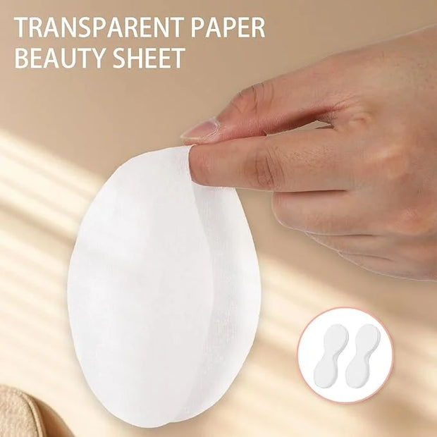 100 Sheets Disposable Non Woven Eye Care, Cotton Eye Mask Paper Paper Facial Eyes Pads Spa DIY Clear Eyes Mask Papers Beau...