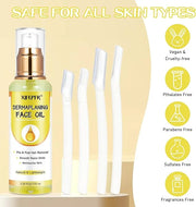 Dermaplaning Kit, Dermaplane Oil with Dermaplaning Tools, Shave Oil for Women, Softens Area Pre Shave & After Shave, Use w...
