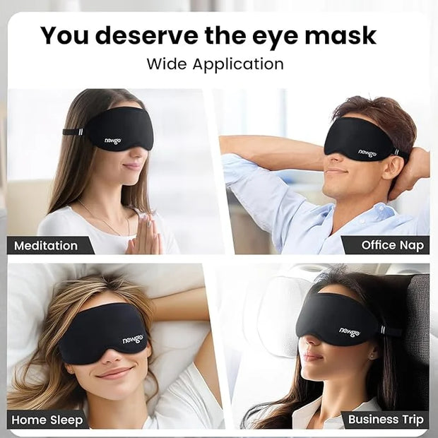 NEWGO Cooling Gel Eye Mask 3D Soft Cold Eye Mask, Eye Ice Pack with Zero Eye Pressure Hot Cold Therapy Blackout Sleep Mask...