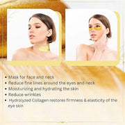 Green Cosmos. 30 Pairs 24k Gold Under Eye Patches, Gold Crystal Collagen Eye Mask, Dark Circles Treatments, Removes Under ...