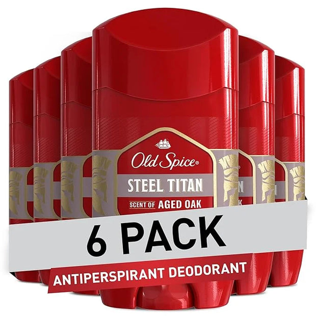 Old Spice Antiperspirant Deodorant for Men, 24/7 Sweat & Odor Protection, 24/7 Lasting Freshness, Invisible Solid, Steel T...