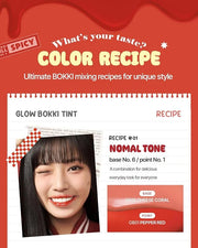 Glow Bokki Glossy Lip Tint, Korean Beauty (GB01 Pepper Red, 4.1 grams) - Product Image