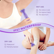 Bikini Trimmer for Women, 3 in 1 Painless Electric Razors for Women, Replaceable Lady Facial Razor & Eyebrow Trimmer, Rech...