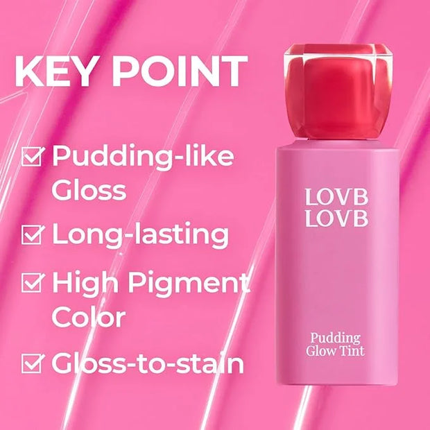Pudding Glow Korean Lip Tint | Natural Lip Stain | Gloss to Stain | Long-Lasting & Non-Sticky | Lightweight Lip Tint 0.14 ...