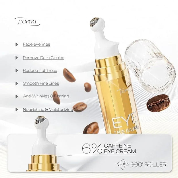 6% Caffeine Eye Cream: Dark Circle Remover Hydrating Anti-Wrinkle Eye Care Cream for Women 20ml 0.68fl.oz - Product Image