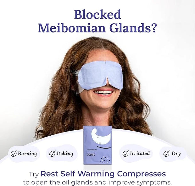 Rest: Self Heating Warm Compress for Dry Eyes | Heated Eye Mask for Fast Relief | No Microwave or Washcloth Needed | Trave...