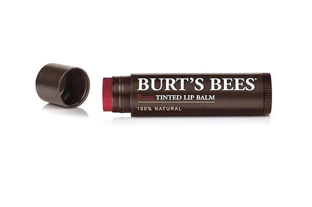Burt's Bees 100% Natural Tinted Lip Balm, Rose with Shea Butter & Botanical Waxes – 2 Tubes - Product Image