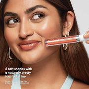 Almay Color & Care Hydrating Lip Gloss, Soft Natural Hues, Prebiotic Complex, Hyaluronic Filling-Sphere Technology, 300 Gl...