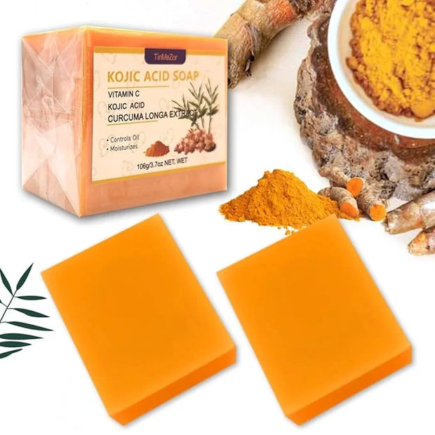 Turmeric Facial Cleanser,Turmeric Soap And Turmeric Face Scrub Three Piece Set for Face & Body,Turmeric Face Wash,Turmeric...