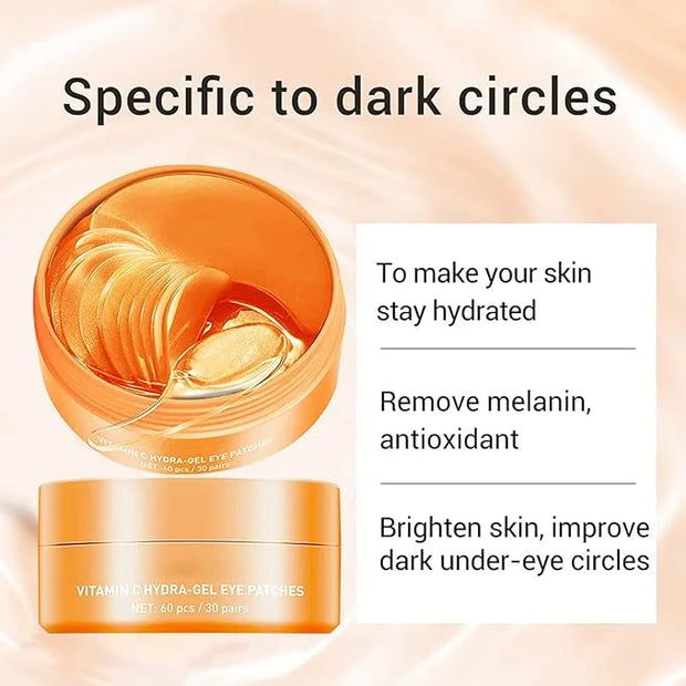 Vitamin C Under Eye Mask Patches Collagen Eye Pads - 30 Pairs, Reduce Puffiness, Dark Circles, and Wrinkles - Product Image